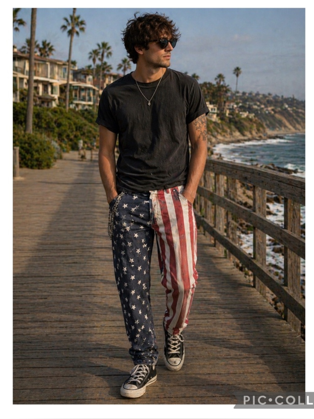 Lip Service Low Rise American Flag Jeans Faded Distressed Skinny Punk Y2K Needle